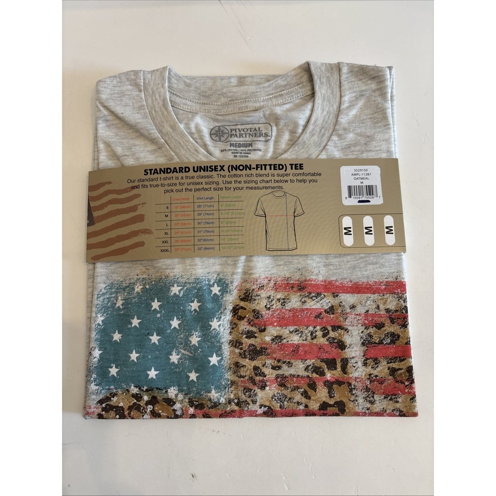 Pivotal Partners Patriotic American Flag T Shirt Size M USA Fourth Of July New